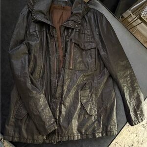 John Varvatos Charcoal Military Field Jacket